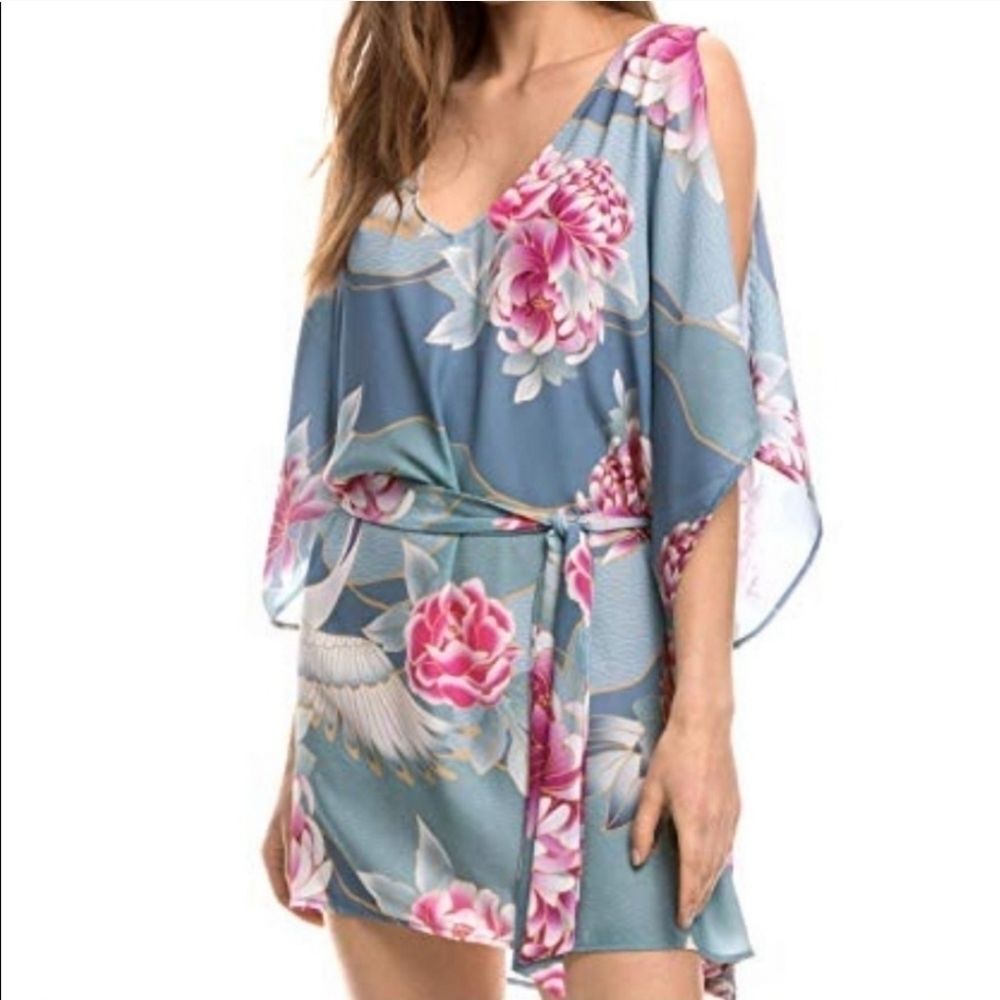 Isabella Rose birds of a feather swimsuit cover-up m/l Medium Large